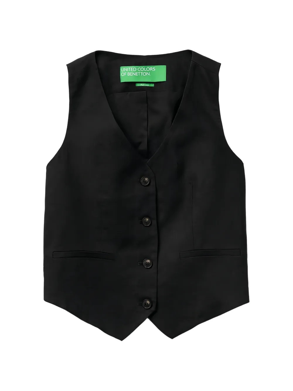 Benetton button-up linen waistcoat