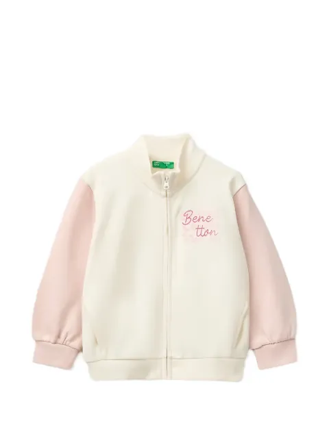 Benetton colour-block logo-print jacket