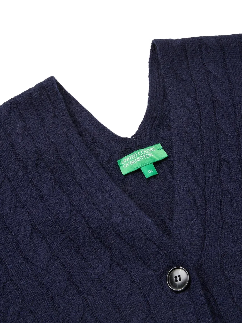 Benetton Button-up vest Blauw
