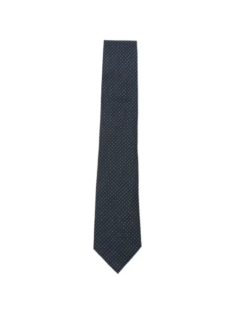BOSS geometric-pattern silk tie