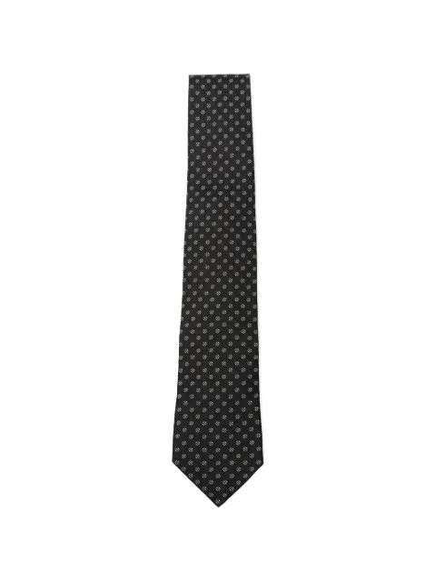 BOSS geometric-pattern silk tie