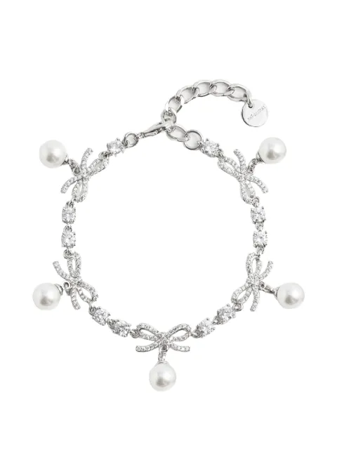 Self-Portrait crystal-embellished bow-detail bracelet