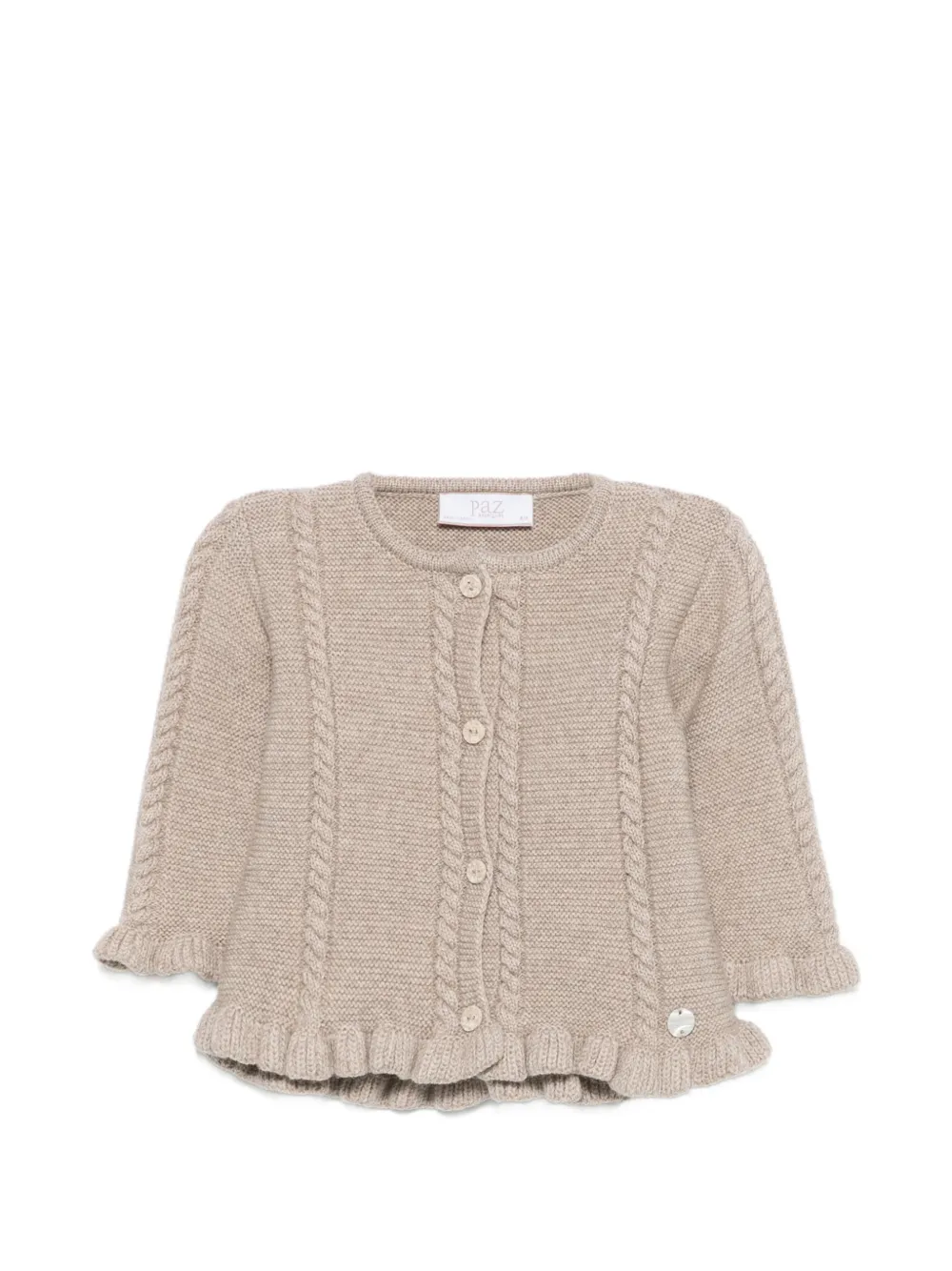 Paz Rodriguez Terra Cardigan mit Zopfmuster - Nude