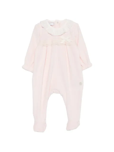 Paz Rodriguez lace-trim ruffled babygrow