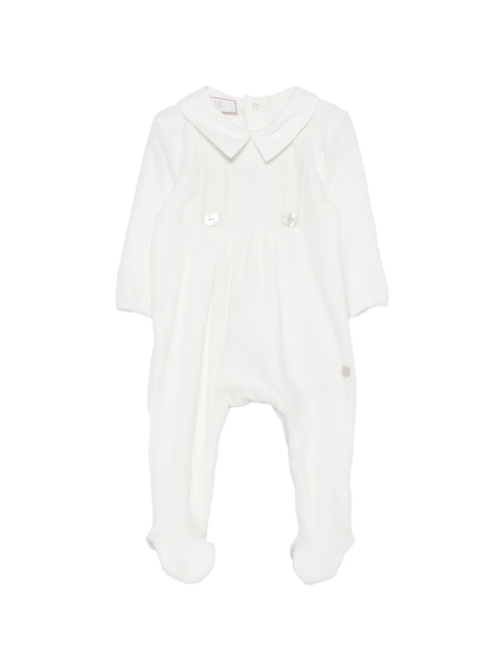 Paz Rodriguez pyjama à boutons décoratifs et col Claudine - Blanc Paz Rodriguez pyjama à boutons décoratifs et col Claudine - Blanc