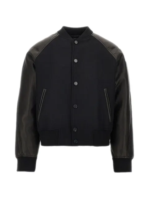Givenchy leather-panelled wool bomber jacket