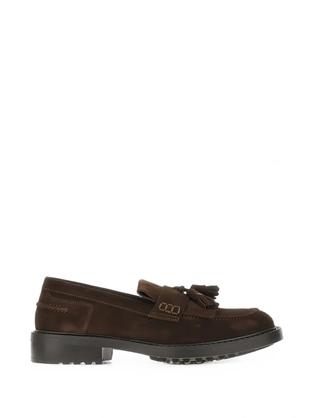 CALCE fringe-detail tassel loafers - Marrone