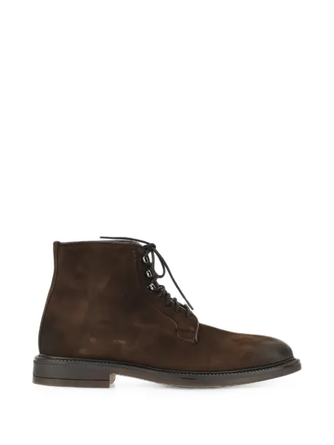 CALCE lace-up suede ankle boots