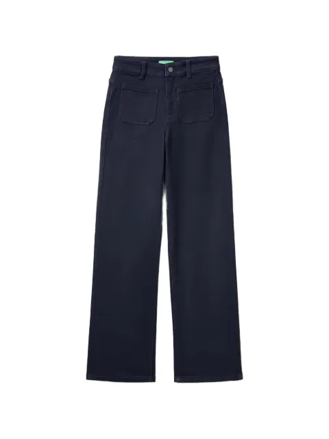 Benetton jeans rectos con bolsillos de parche