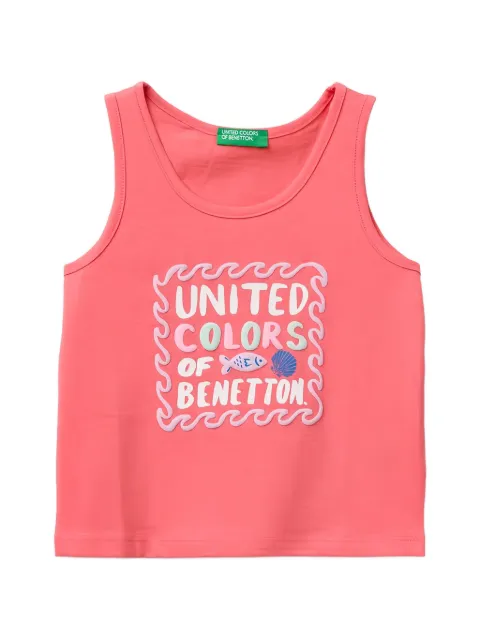 Benetton logo-print tank top