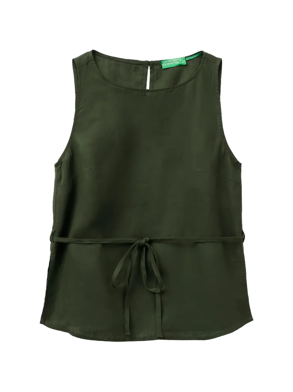 Benetton sleeveless waist-strap blouse