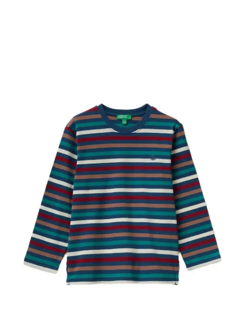 Benetton playera manga larga con rayas estampadas