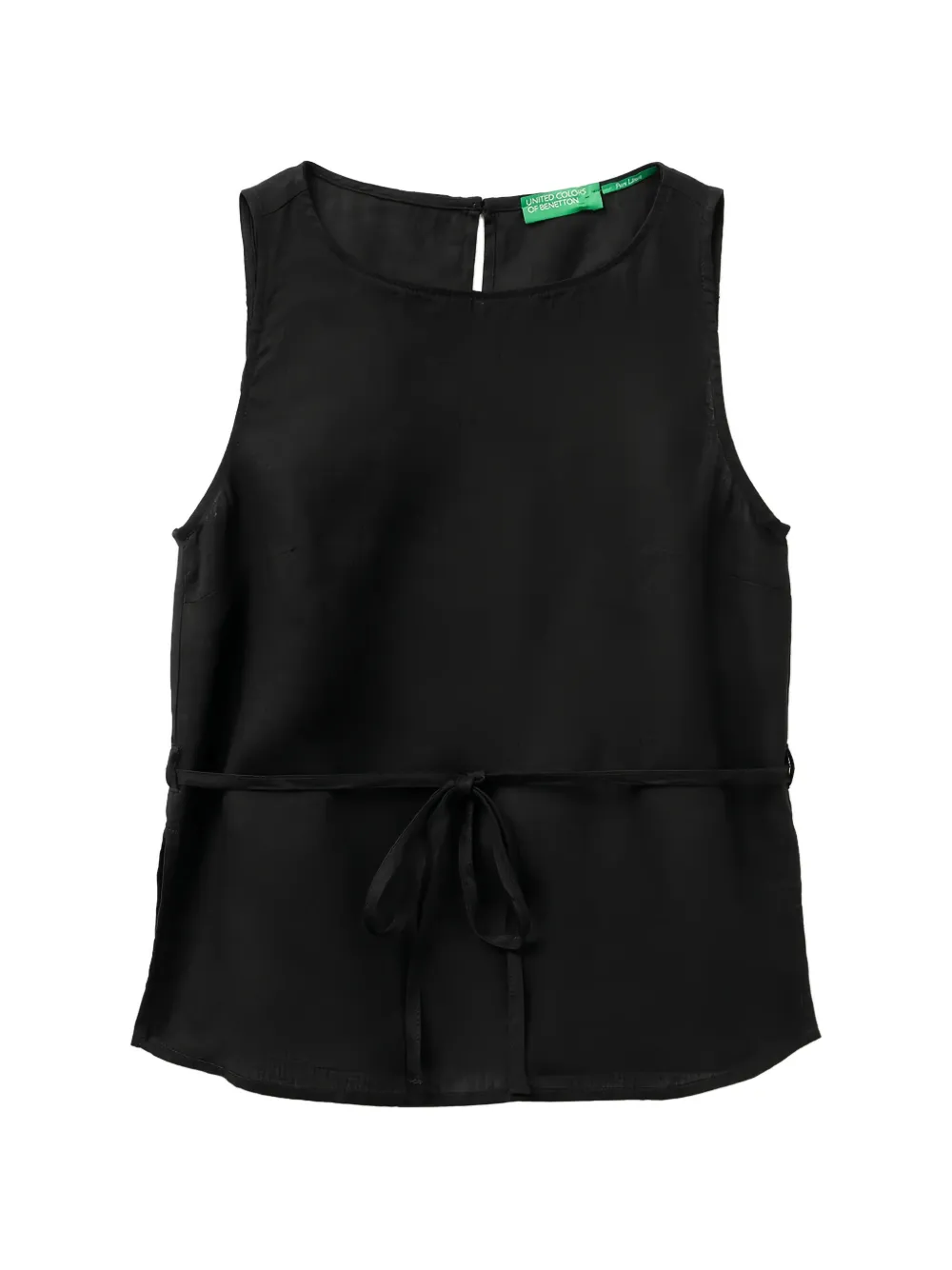 Benetton tie-waist sleeveless blouse