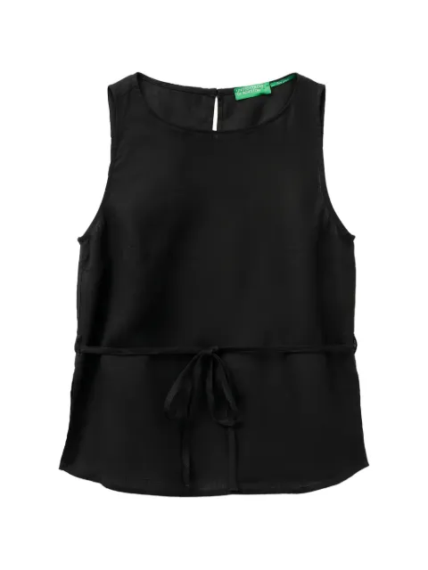 Benetton tie-waist sleeveless blouse