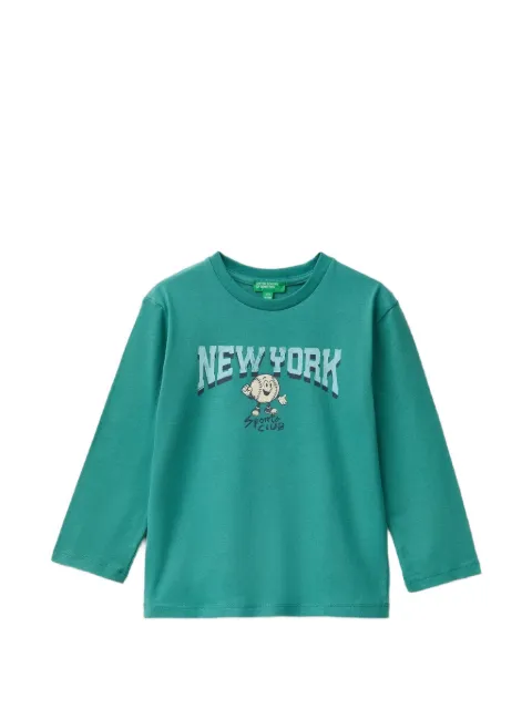 Benetton playera manga larga con estampado gráfico