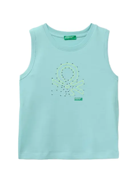 Benetton logo-print tank top
