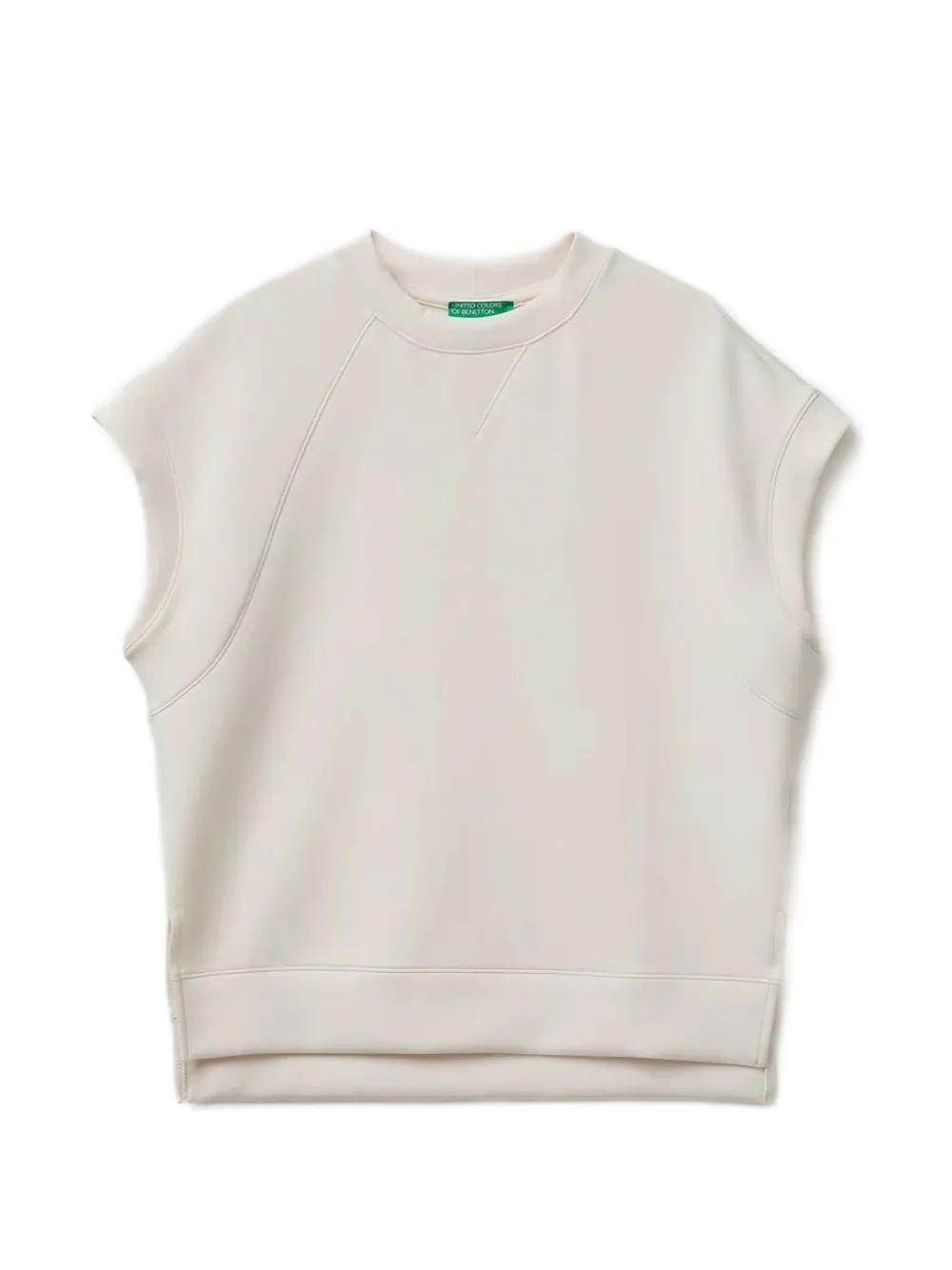Benetton Top smanicato girocollo - Bianco