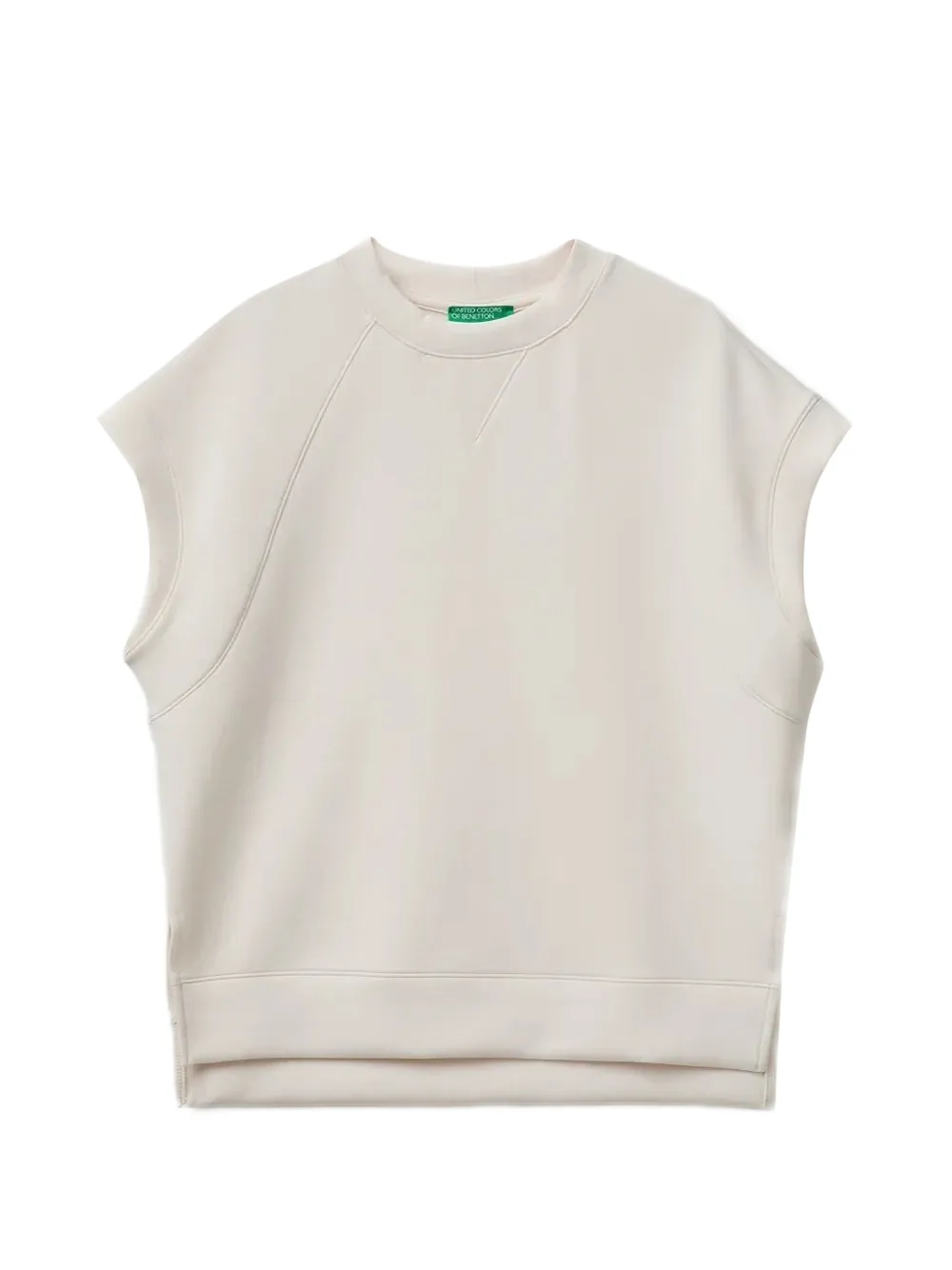 Benetton Top smanicato girocollo - Bianco