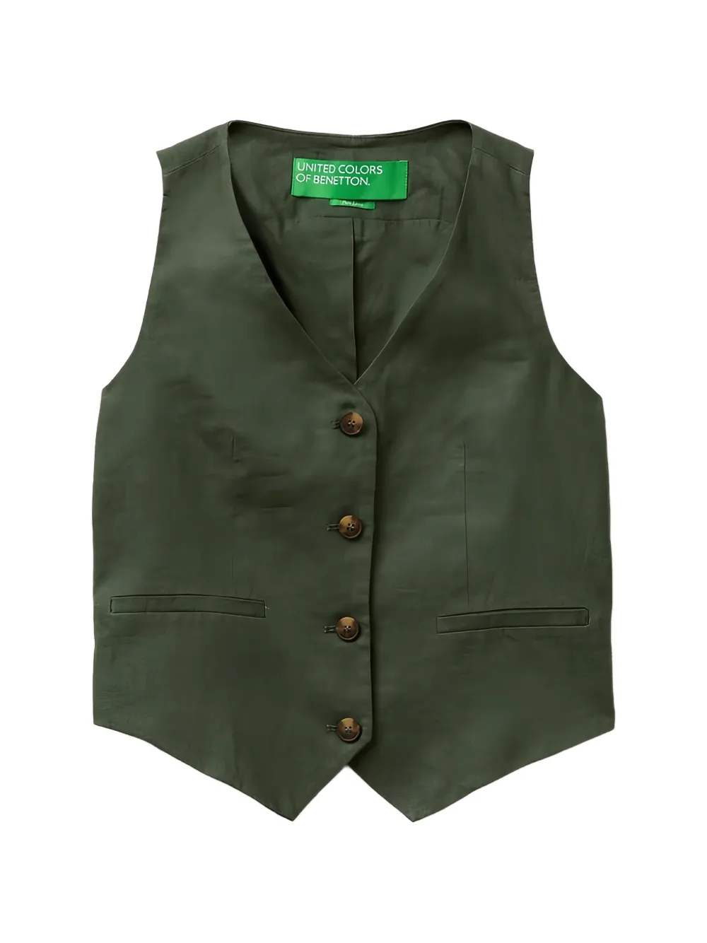 Benetton v-neck button-up waistcoat