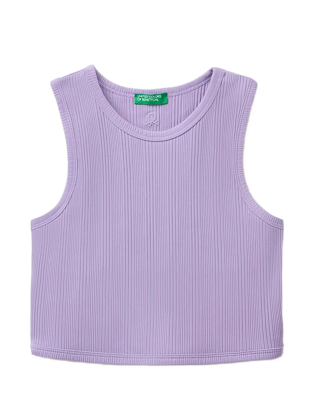 Benetton 골지 니트 탱크 탑 | 퍼플 | Image 1