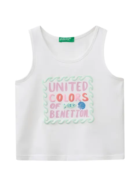 Benetton logo-print tank top