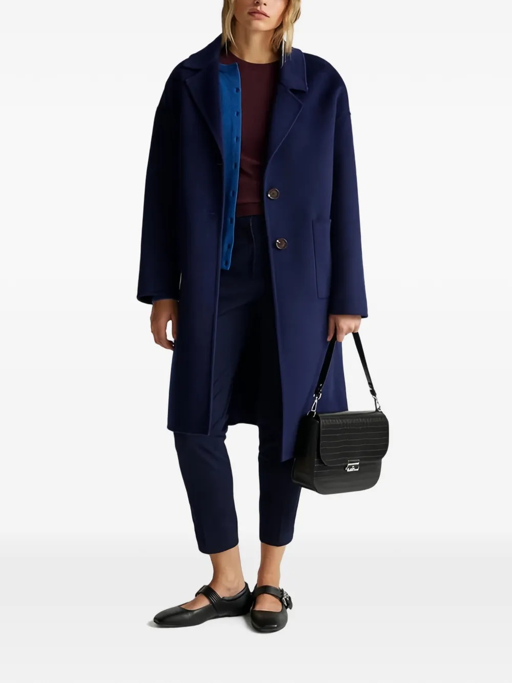 Benetton Straight pantalon Blauw