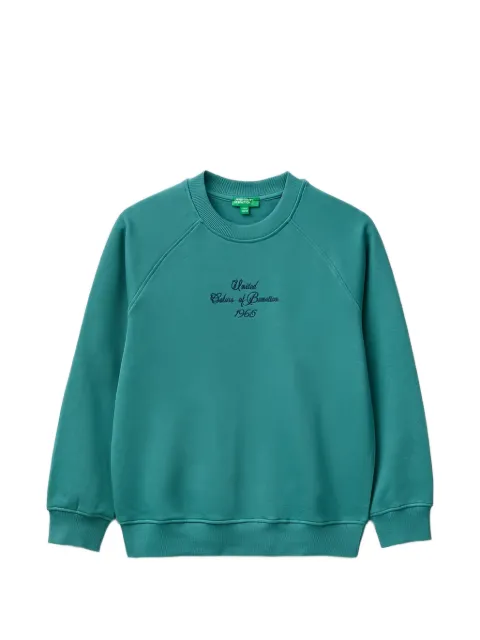 Benetton logo-embroidered raglan-sleeve sweatshirt