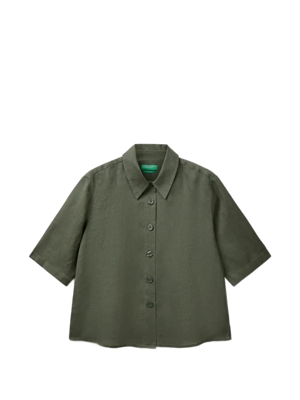 Benetton short-sleeved boxy-fit shirt