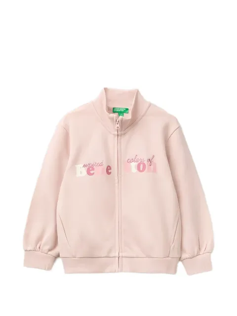 Benetton logo-print zip-up sweatshirt 