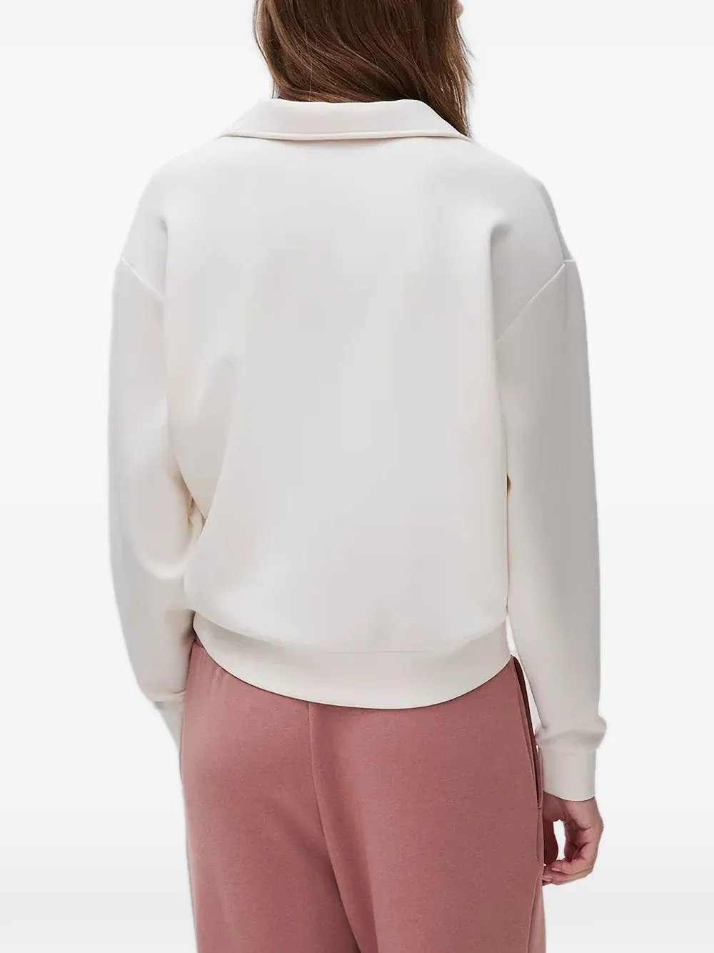 Benetton Sweater met lange mouwen en V-hals Wit