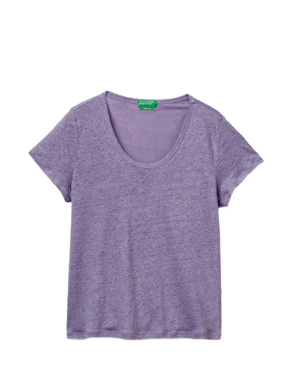 Benetton scoop-neck linen T-shirt