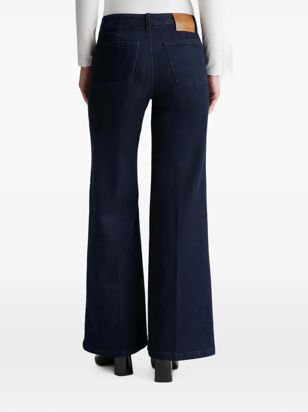 Benetton Broek met wijde pijpen Blauw