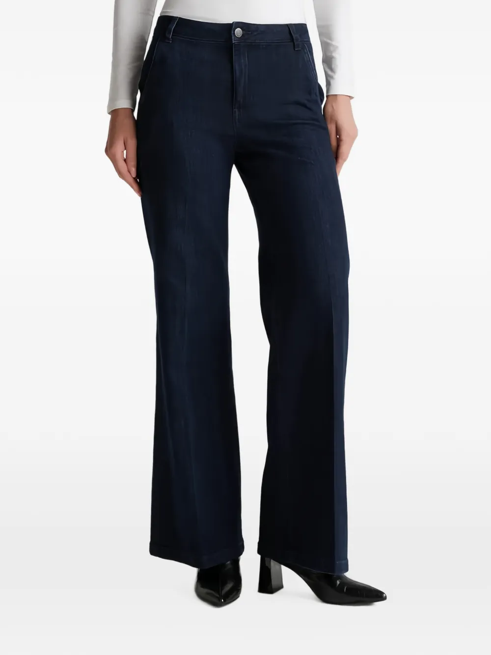 Benetton Broek met wijde pijpen Blauw