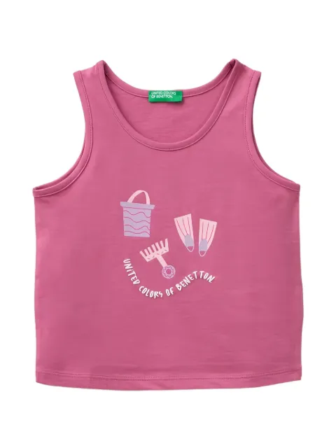 Benetton graphic-print tank top