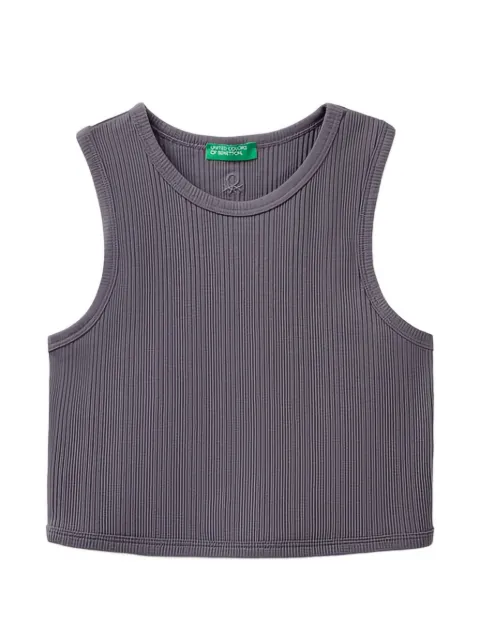 Benetton ribbed cropped tank top