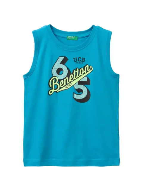 Benetton logo-print tank top