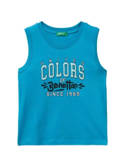 Benetton logo-print tank top