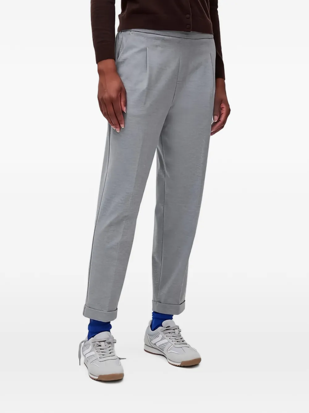 Benetton Cropped plooibroek Grijs
