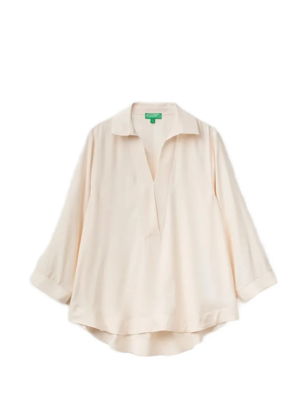 Benetton V-neck long-sleeve blouse - Toni neutri