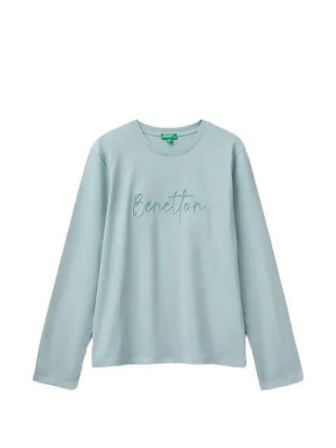 Benetton logo-embroidered long-sleeve T-shirt