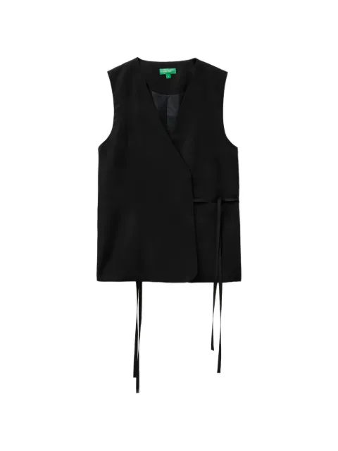 Benetton wrap-style tie-fastening waistcoat