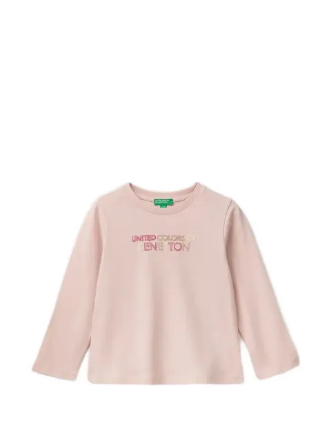 Benetton logo-print long-sleeved sweatshirt