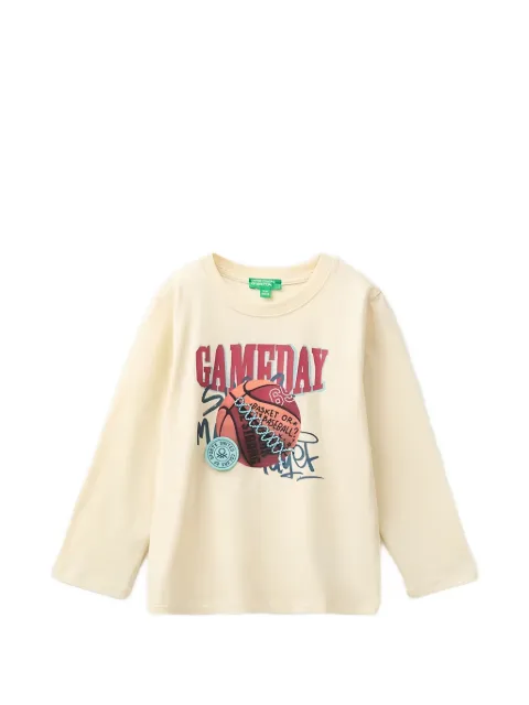 Benetton graphic-print long-sleeve T-shirt