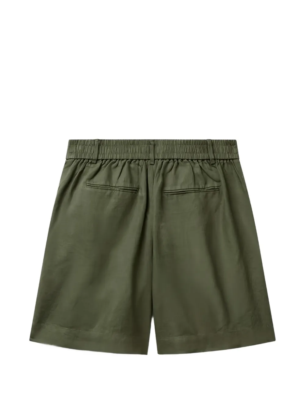 Benetton Geplooide shorts met elastische taille Groen