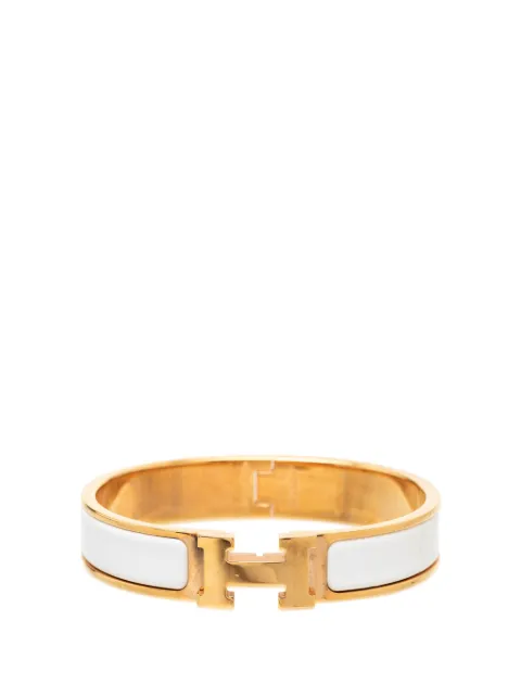 Hermès Pre-Owned pulsera fina esmaltada con cierre de clip en H 2000-2026