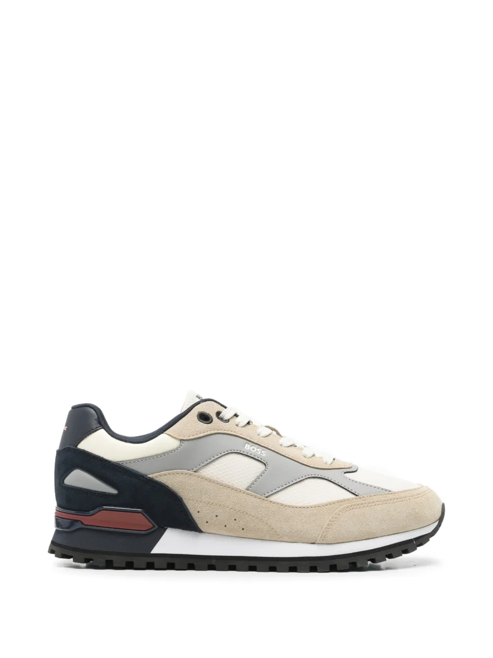 BOSS panelled lace-up sneakers
