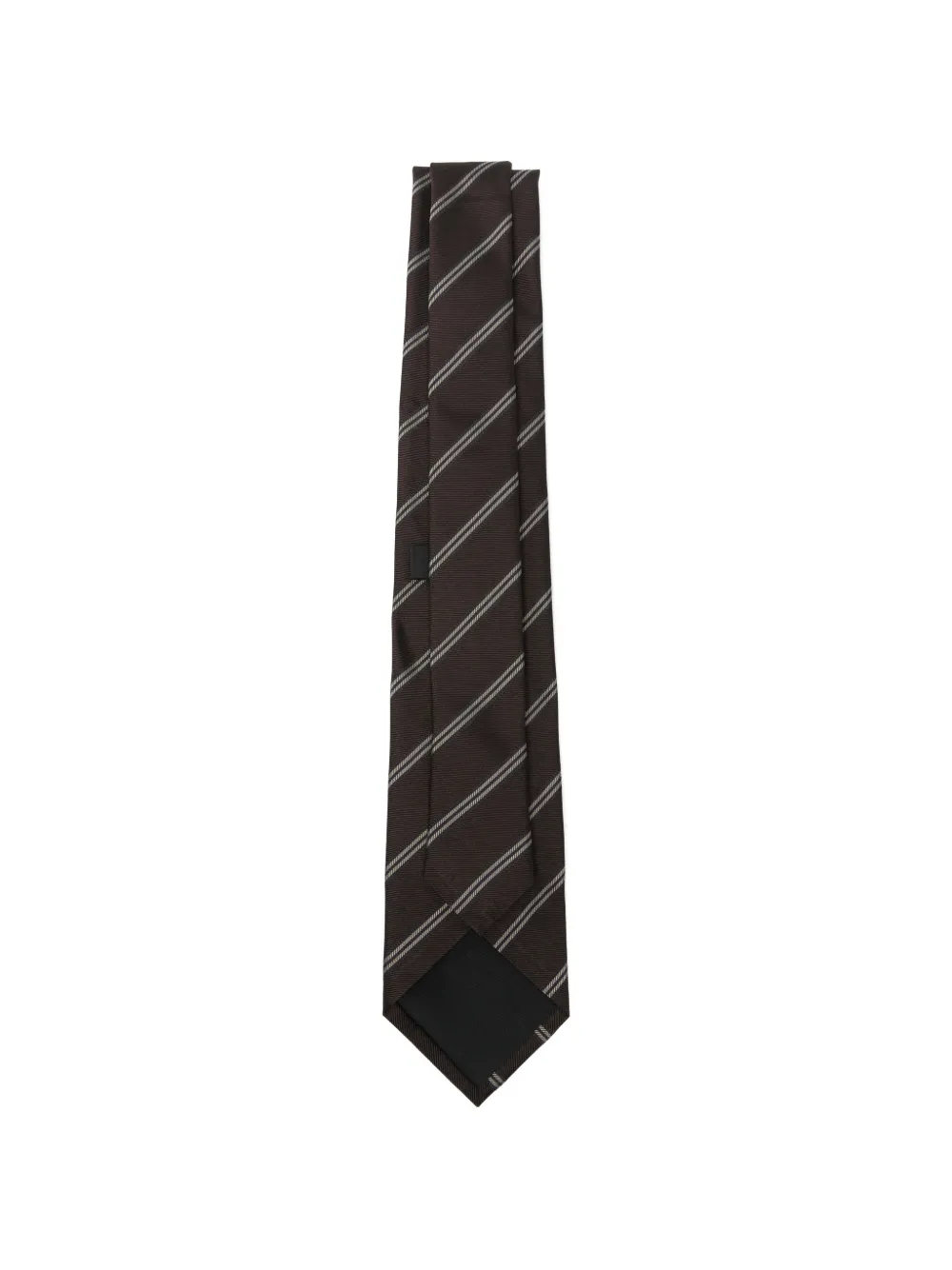 BOSS diagonal-stripe silk tie Bruin