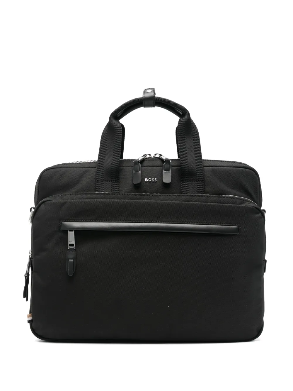 BOSS Highway logo-plaque briefcase - Nero