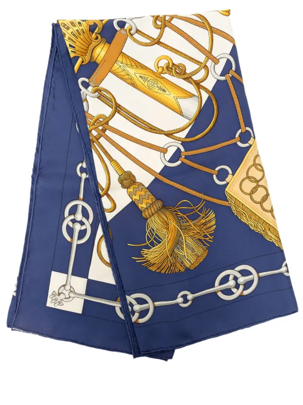 Hermès Cliquetis シルクスカーフ 90cm Hermès Pre-Owned 1990-2010 Cliquetis Silk Scarf 90 Scarves