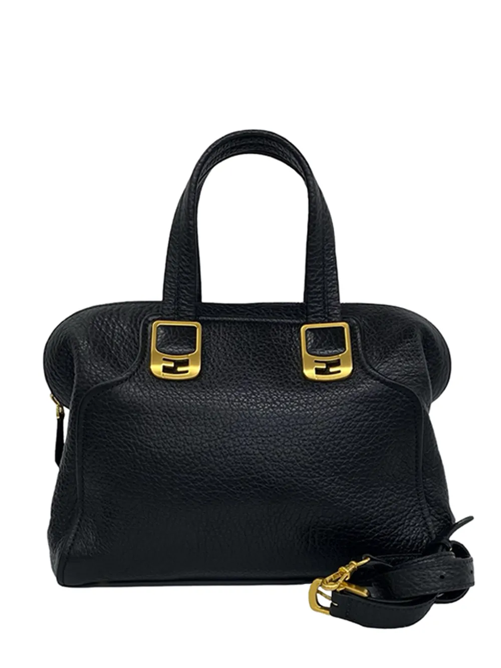 Fendi Pre-Owned 2010-2026 Leather Chameleon satchel - Nero